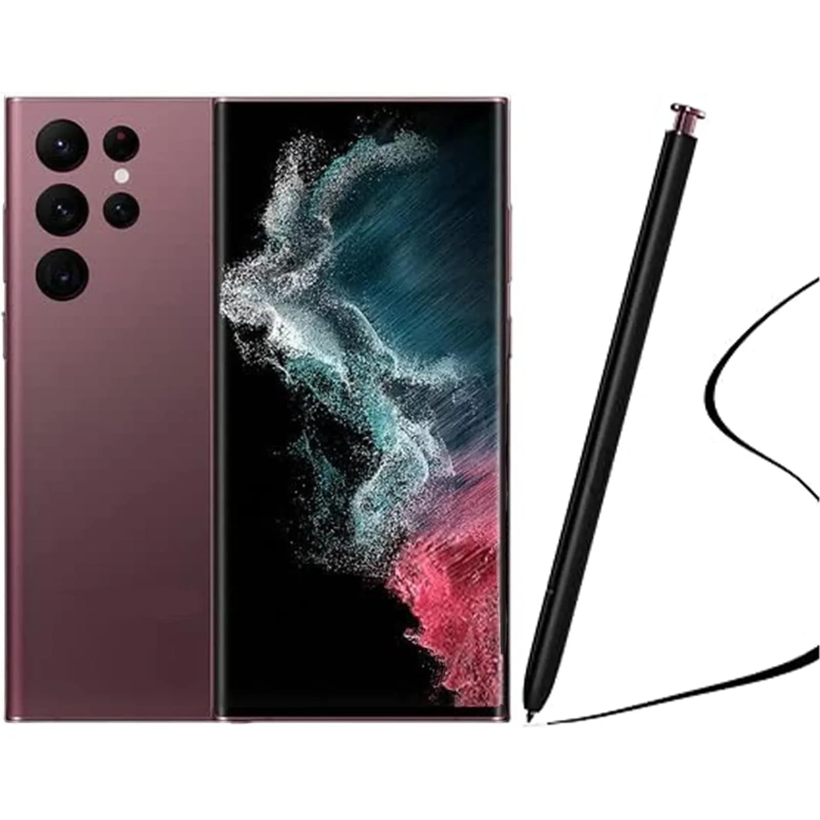 Alovexiong Replacement S Pen for Samsung Galaxy S22 Ultra 5G SM-S908 (Burgundy) | 4096 Pressure Levels, Without Bluetooth - main product image
