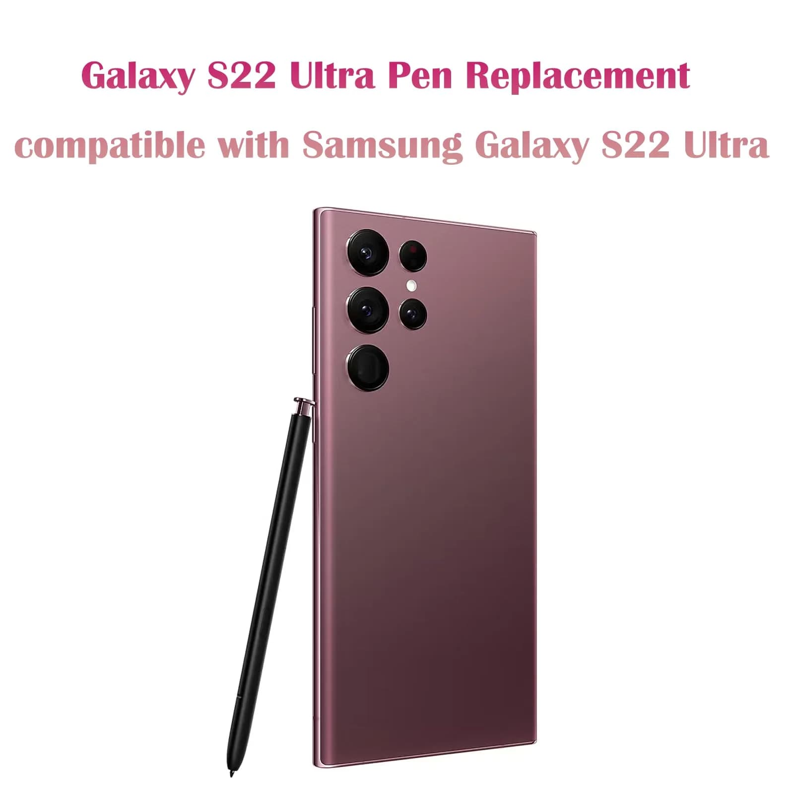 Alovexiong Replacement S Pen for Samsung Galaxy S22 Ultra 5G SM-S908 (Burgundy) | 4096 Pressure Levels, Without Bluetooth - view 4