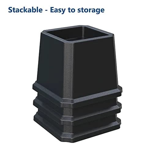 Ahasolid Bed Risers 3 Inch Heavy Duty | Furniture Risers, Set of 8, Black, Supports up to 1500 lbs thumbnail 7