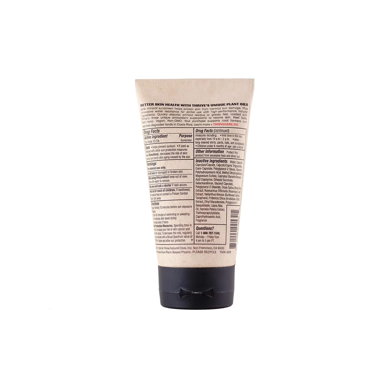 Thrive Natural Care Reef Safe Sunscreen SPF50 - 313ml (10.6 Oz) | Broad Spectrum UVA/UVB Protection - view 8