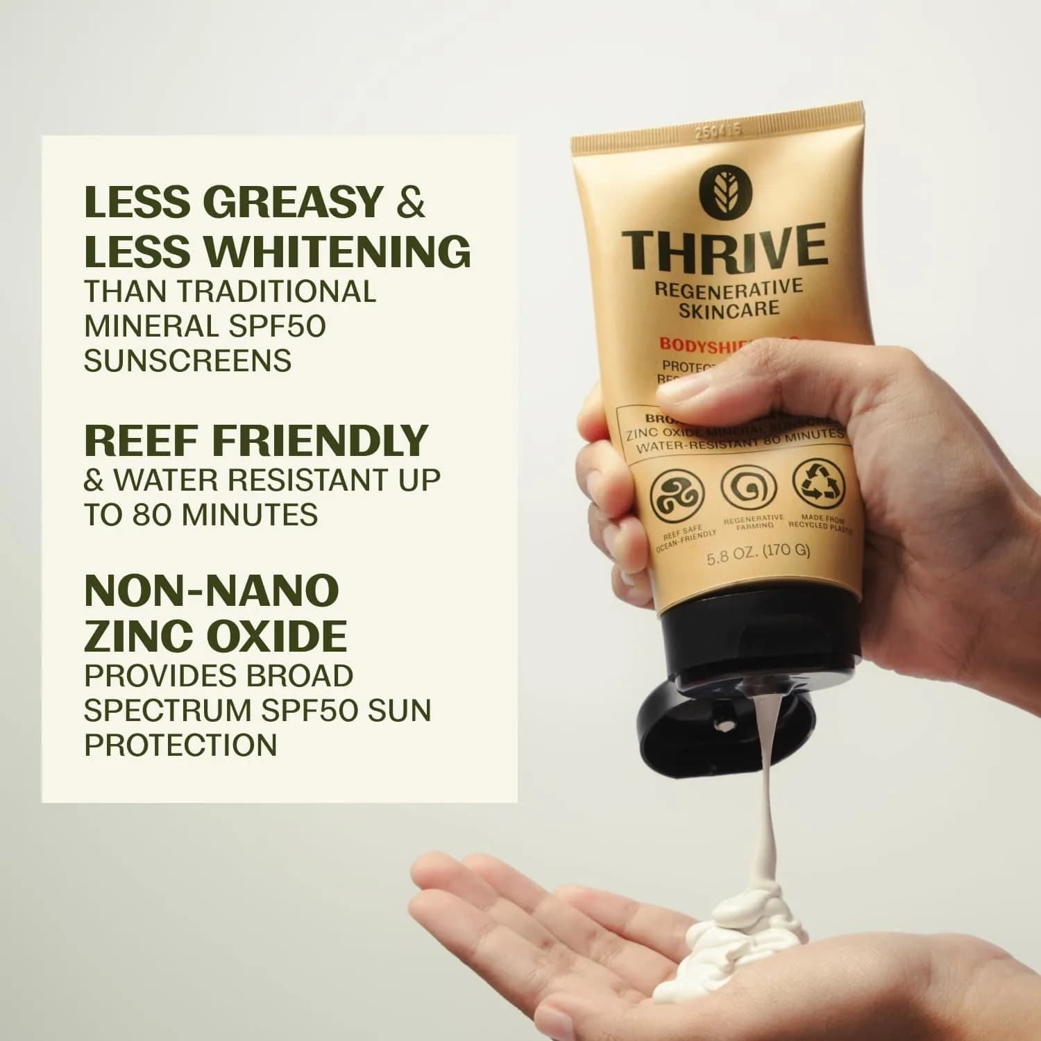 Thrive Natural Care Reef Safe Sunscreen SPF50 - 313ml (10.6 Oz) | Broad Spectrum UVA/UVB Protection - view 2