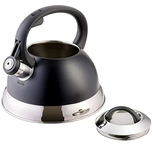 Mr. Coffee Flintshire 1.75-Quart (1.65 L) Stainless Steel Whistling Tea Kettle with Nylon Handle – Matte Black Stove-Top Kettle thumbnail 3