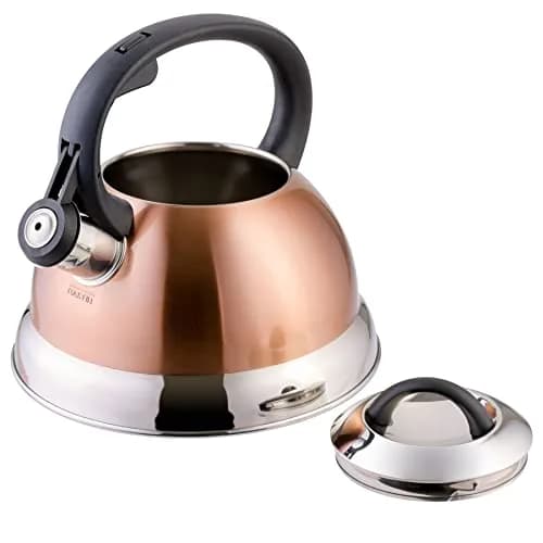 Mr. Coffee Flintshire 1.75-Quart Stainless Steel Whistling Tea Kettle with Nylon Handle – Copper Finish Stove-Top Kettle 1.59 L (1.75 Quart) thumbnail 3