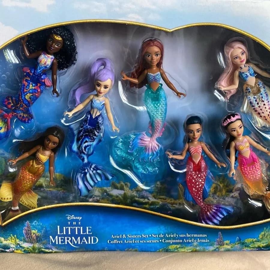 Mattel Disney Princess Toys, The Little Mermaid Ariel & Sisters Small Doll Set, Collection of 7 Mermaid Dolls, Inspired by the Movie | Poseable, Collectible, Family Fun thumbnail 12