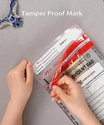 IN SAFE PACK 100 PCS 6”x9” Clear Business Bank Deposit Bags | Tamper-Evident Waterproof Security thumbnail 4