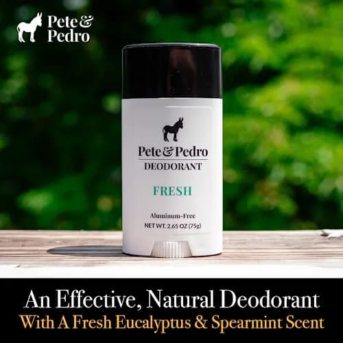 Pete & Pedro Natural Deodorant Aluminum-Free Eucalyptus & Spearmint 2.65 oz | Sensitive Skin & Odor Control thumbnail 3