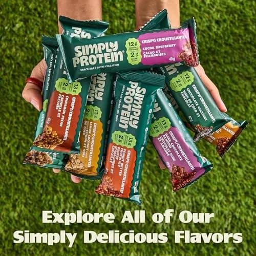 Simply Protein Lemon Coconut Crispy Bars - Plant Based Protein, Low Carb & Sugar, 13g Protein, 7g Fiber, Vegan, Gluten Free (4 Bars) thumbnail 6