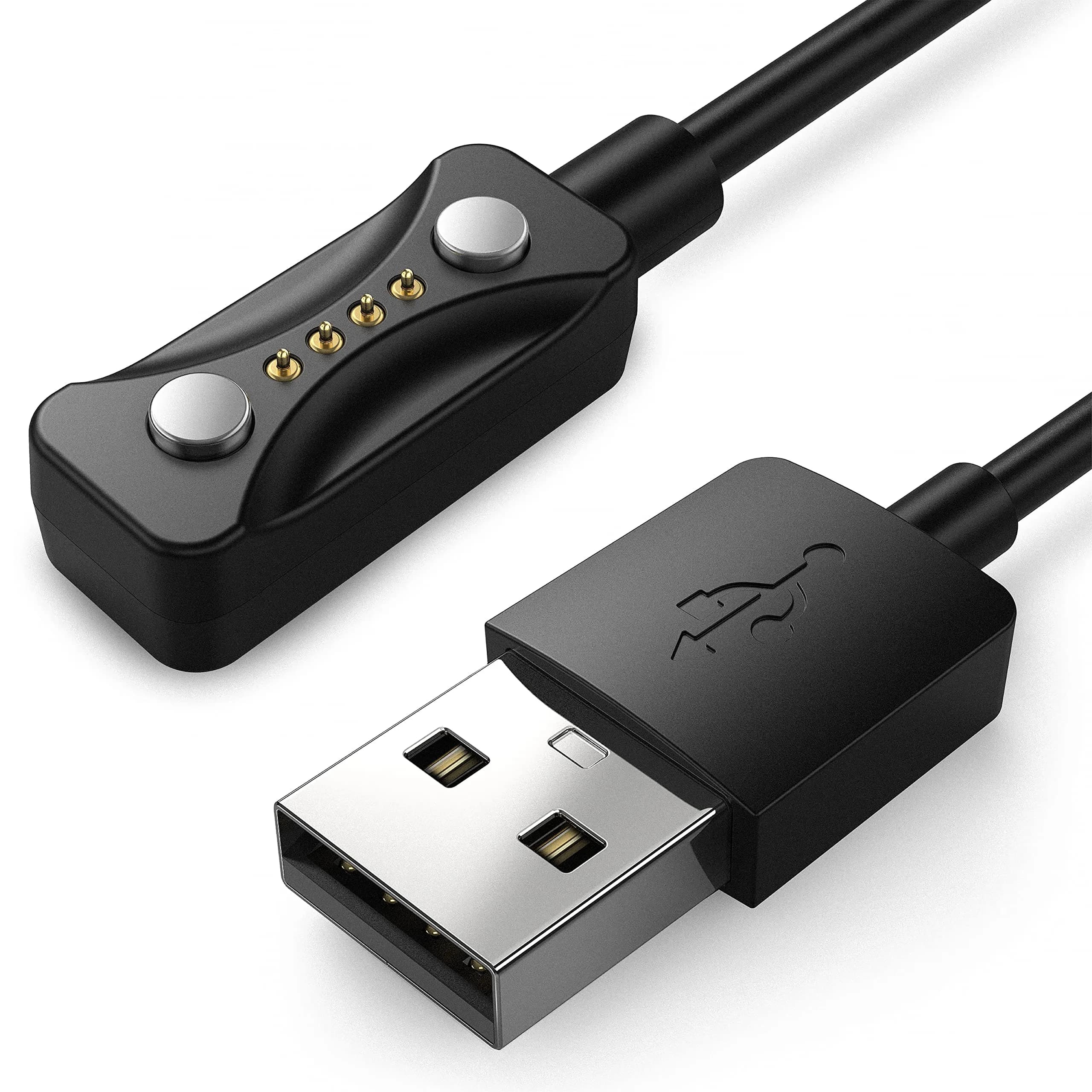TUSITA Magnetic Charger Compatible with Polar Pacer, Pacer Pro, Ignite 3, Vantage V3, Vantage M3, 1M USB-A — Black