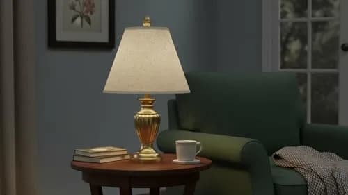 Aspen Creative 32291A Empire Shaped Lamp Shade in Flaxen | Transitional Hardback 14" Wide thumbnail 6