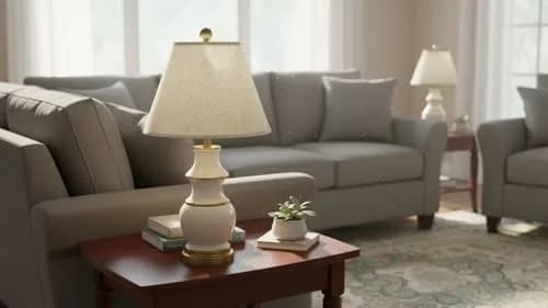 Aspen Creative 32291A Empire Shaped Lamp Shade in Flaxen | Transitional Hardback 14" Wide thumbnail 7