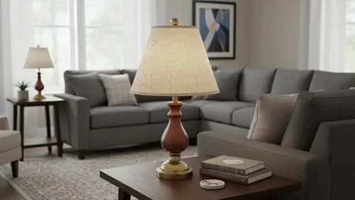 Aspen Creative 32291A Empire Shaped Lamp Shade in Flaxen | Transitional Hardback 14" Wide thumbnail 8