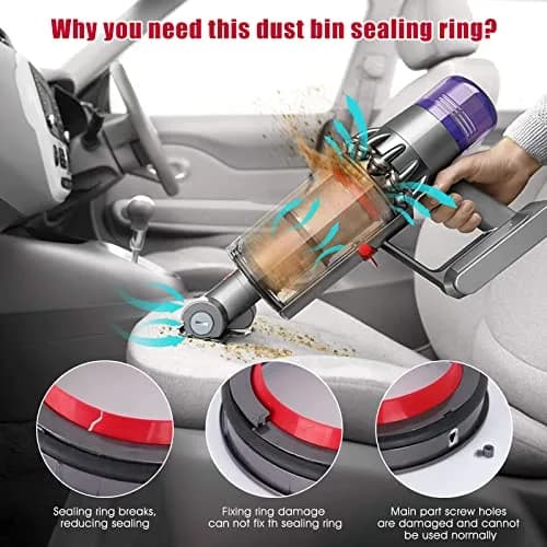 Chuancheng Dust Bin Bucket Top Fixed Sealing Ring for Dyson V10 Vacuum Cleaner | 11.6cm (4.57in) thumbnail 4
