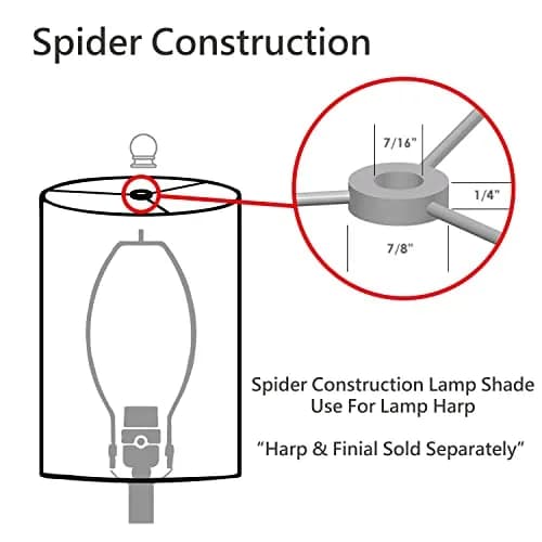 Aspen Creative 32290A Off White Linen Empire Lampshade 14" | Transitional Hardback Shade thumbnail 5