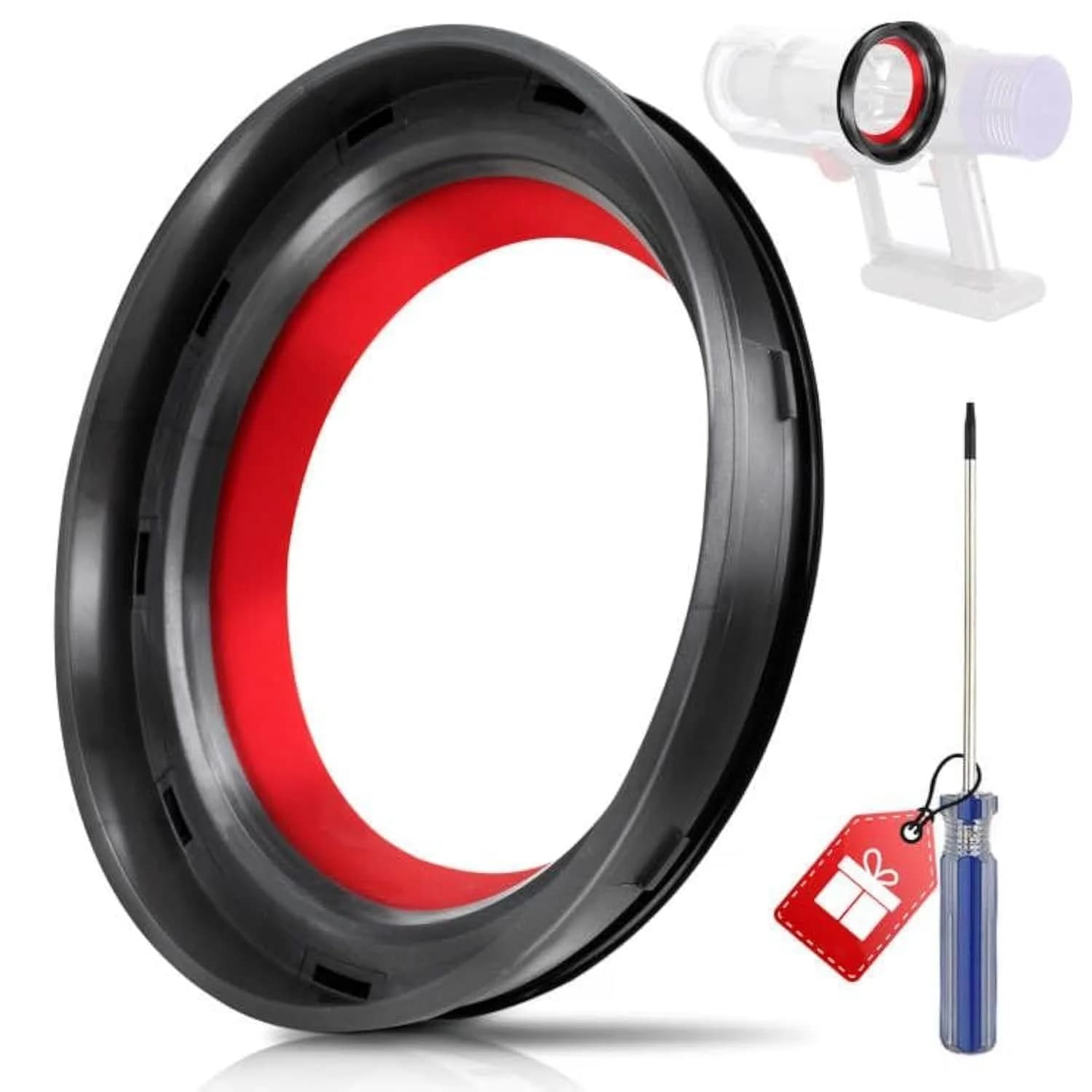 Chuancheng Dust Bin Bucket Top Fixed Sealing Ring for Dyson V10 Vacuum Cleaner | 11.6cm (4.57in) — For Dyson V11 Sv14 Sv15