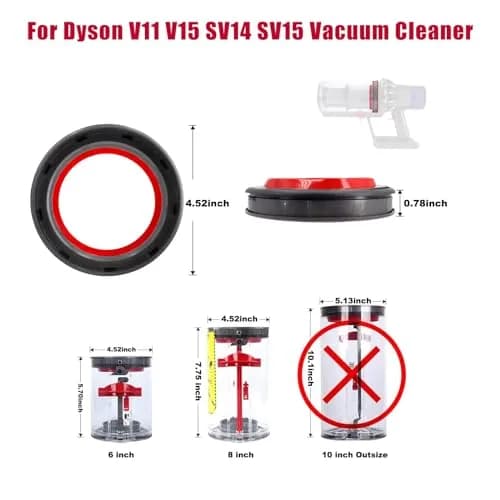 Chuancheng Dust Bin Top Fixed Sealing Ring for Dyson V11 V15 SV14 SV15 SV22 Vacuum Cleaner | Replacement Part with Torx Screwdriver thumbnail 6