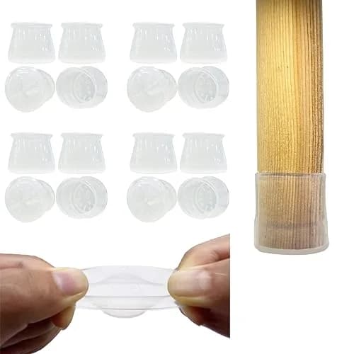 Conprasim Silicone Chair Leg Floor Protectors 3.2cm-4.2cm (1.25"-1.65") | Protects Hardwood Floors, Reduces Noise thumbnail 1