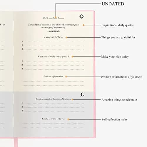 GOSSIP FOX Pink Gratitude Journal for Happiness & Reflection | 182 Pages (5 x 8 Inches) thumbnail 4