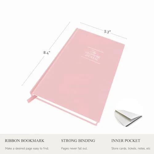 GOSSIP FOX Pink Gratitude Journal for Happiness & Reflection | 182 Pages (5 x 8 Inches) thumbnail 2