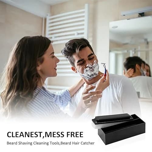 quskay Beard Cleaner Brush and Holder Set for Sinks and Countertops | Zero Beard Trimmings Around Sinks thumbnail 4