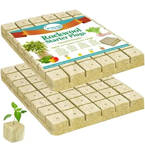 Legigo 1.2 Inch Rockwool Cubes Seed Starter Plugs 144 Count | Hydroponics & Soilless Gardening thumbnail 1