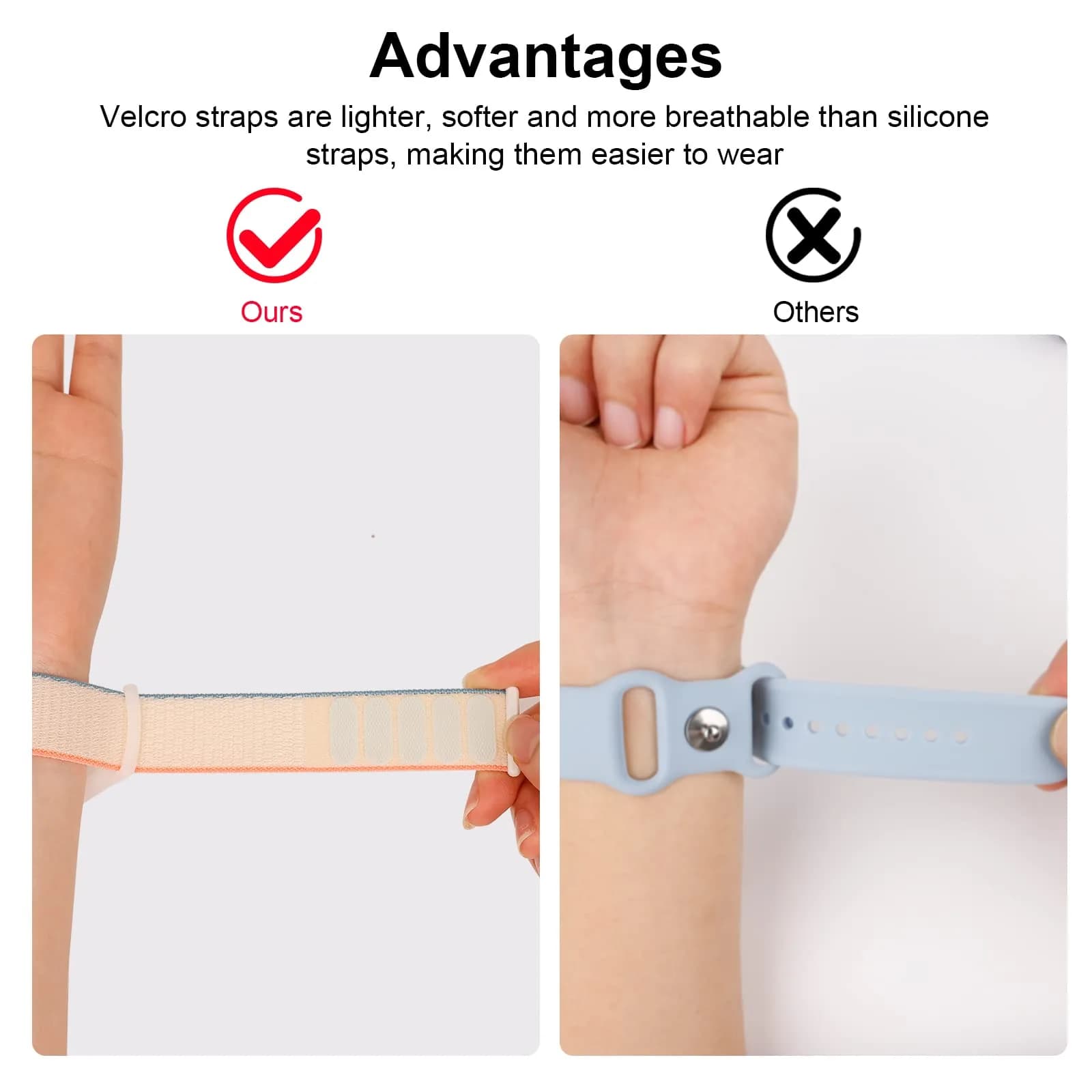 Qonuiy Kids AirTag Wristband Holder with Adjustable Nylon Bracelet | Protective Case for Toddler Child Elder (Milk White) - view 7