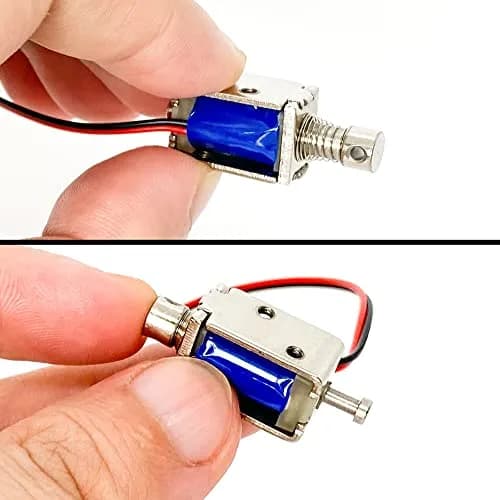 QINIZX 12V Micro Push Pull Solenoid Electromagnet Linear Actuator | 4mm Stroke, Metal Body, Instant Use thumbnail 6