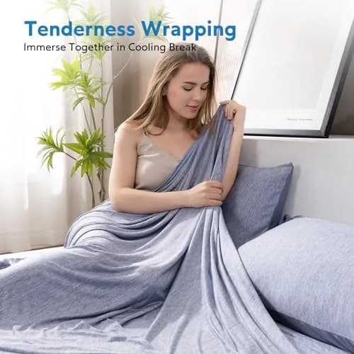 HOMFINE Cooling Blanket for Hot Sleepers King Size | Reversible Double-Sided Design with Q-Max 0.439 for Instant Cool thumbnail 5