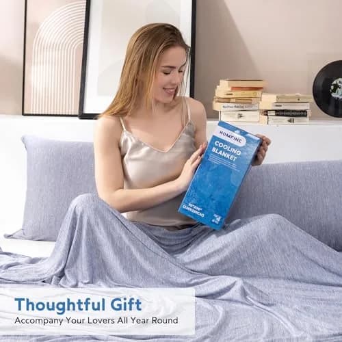 HOMFINE Cooling Blanket for Hot Sleepers King Size | Reversible Double-Sided Design with Q-Max 0.439 for Instant Cool thumbnail 7