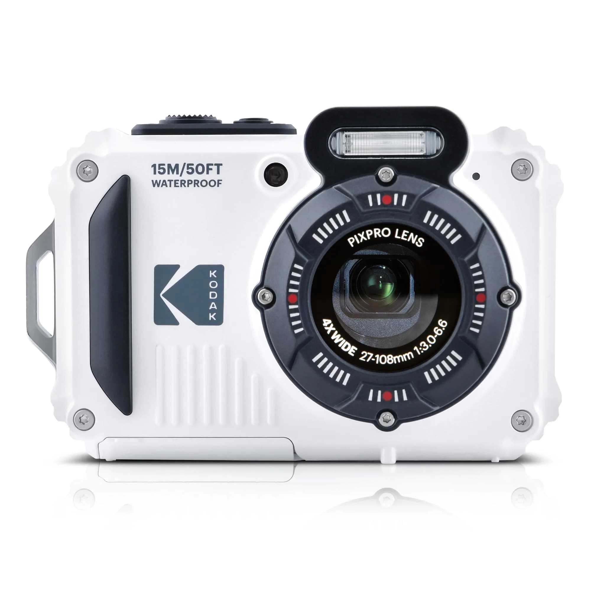 Kodak Pixpro WPZ2 Compact Digital Camera 16MP 4x Optical Zoom, Waterproof 15m, Shockproof, 720p HD Video, 2.7" LCD, White | Rugged Adventure Camera - main product image