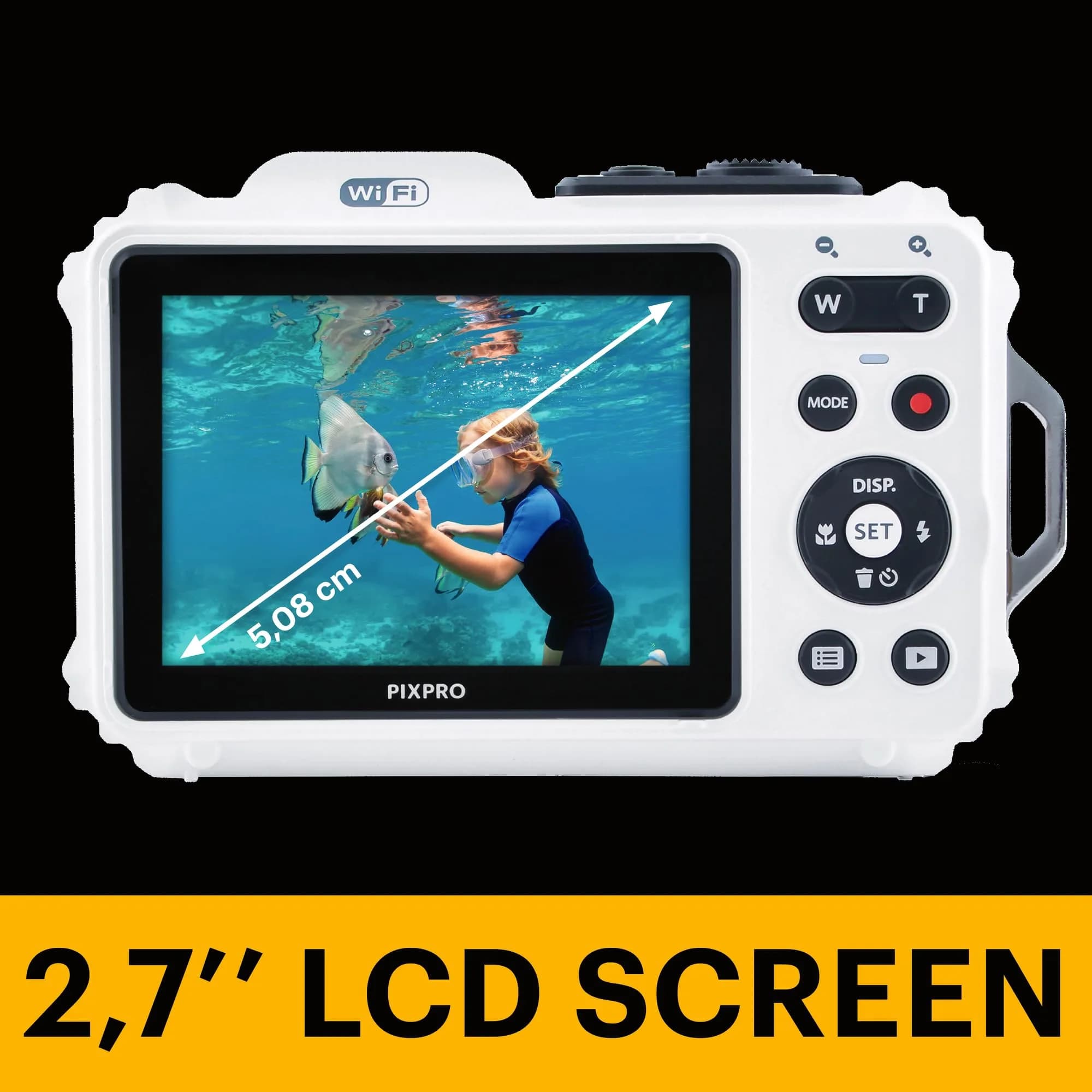 Kodak Pixpro WPZ2 Compact Digital Camera 16MP 4x Optical Zoom, Waterproof 15m, Shockproof, 720p HD Video, 2.7" LCD, White | Rugged Adventure Camera - view 5