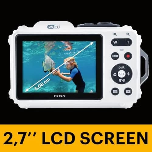 Kodak Pixpro WPZ2 Compact Digital Camera 16MP 4x Optical Zoom, Waterproof 15m, Shockproof, 720p HD Video, 2.7" LCD, White | Rugged Adventure Camera thumbnail 5