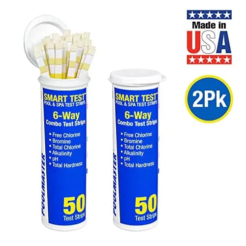 Poolmaster Smart Test 6-Way Swimming Pool and Spa Water Chemistry Test Strips 100 Count (2 Pack) | Test Chlorine, Bromine, pH, Alkalinity, Total Chlorine & Hardness thumbnail 2