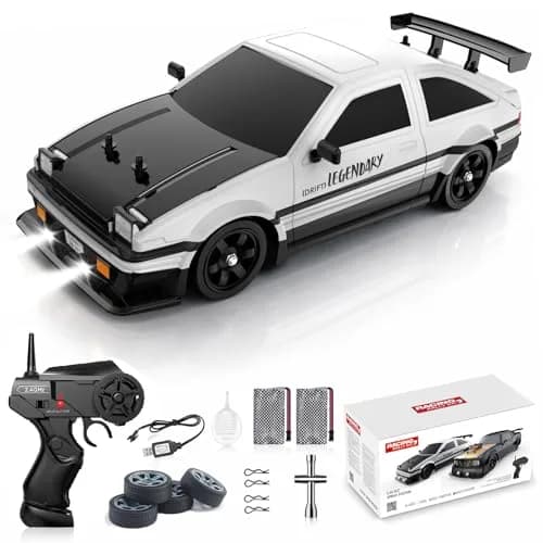 Desdoni RC Drift Car 1:16 Scale 28.5 cm (11.22 inches) | 4WD High-Speed Remote Control Toy with LED Lights & Spray thumbnail 1