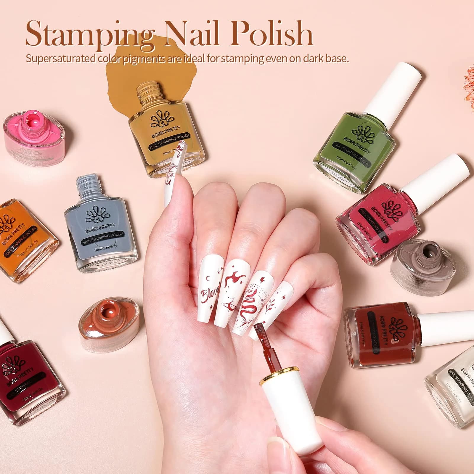 Born Pretty Stamping Nail Polish 12 Colors Fall Winter Set | 10ml (0.34 fl oz) Each - view 7