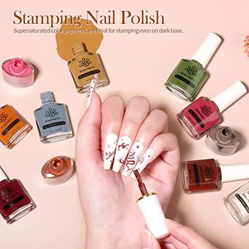 Born Pretty Stamping Nail Polish 12 Colors Fall Winter Set | 10ml (0.34 fl oz) Each thumbnail 7