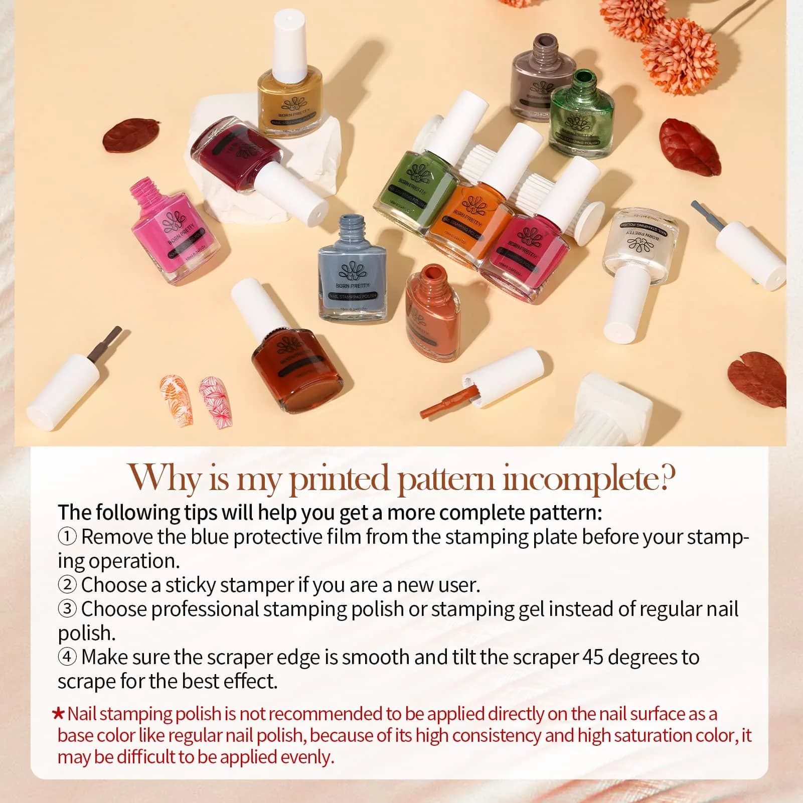 Born Pretty Stamping Nail Polish 12 Colors Fall Winter Set | 10ml (0.34 fl oz) Each - view 9