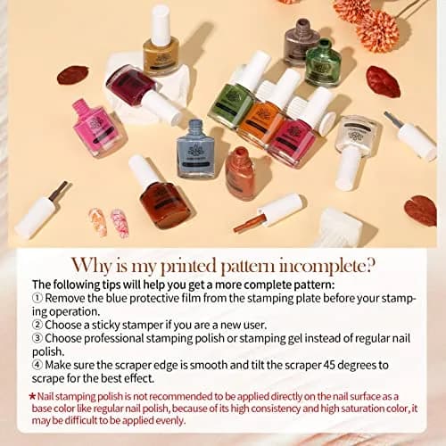 Born Pretty Stamping Nail Polish 12 Colors Fall Winter Set | 10ml (0.34 fl oz) Each thumbnail 9