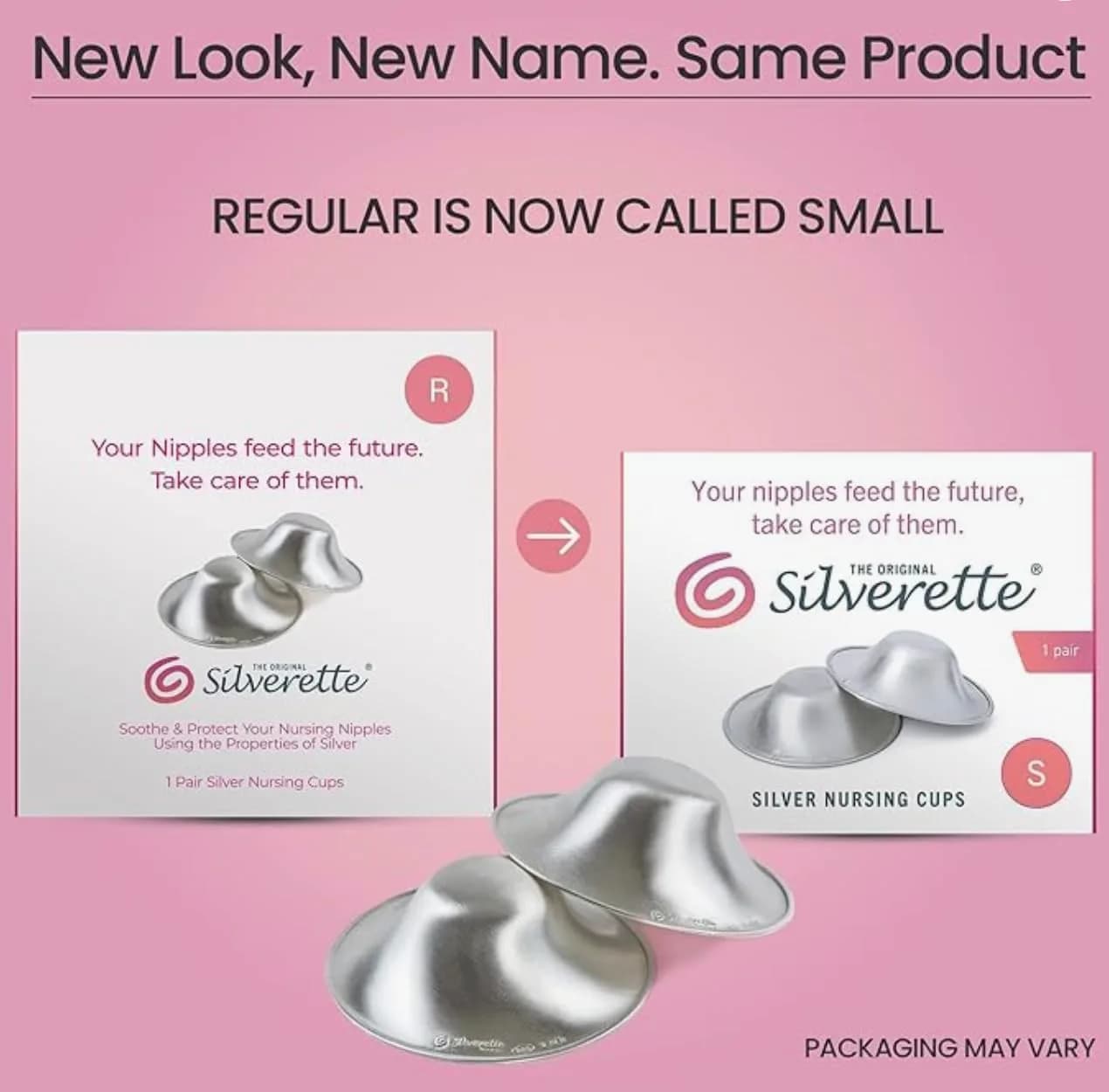 Silverette Silver Nursing Cups with O-Feel Silicone Rings | Handcrafted Sterling Silver for Soothing Relief - view 2