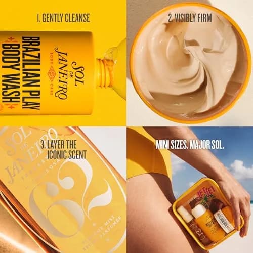 Sol de Janeiro Bum Bum Jet Set | Cheirosa '62 Scent, 170ml (5.75 Fl Oz) | Travel Size Luxury Beauty Set thumbnail 3
