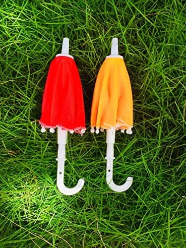 Garden Of Arts Multicolour Cloth Umbrella for Kanhaji Ladoo Gopal | 7 Inch Traditional Decor thumbnail 3