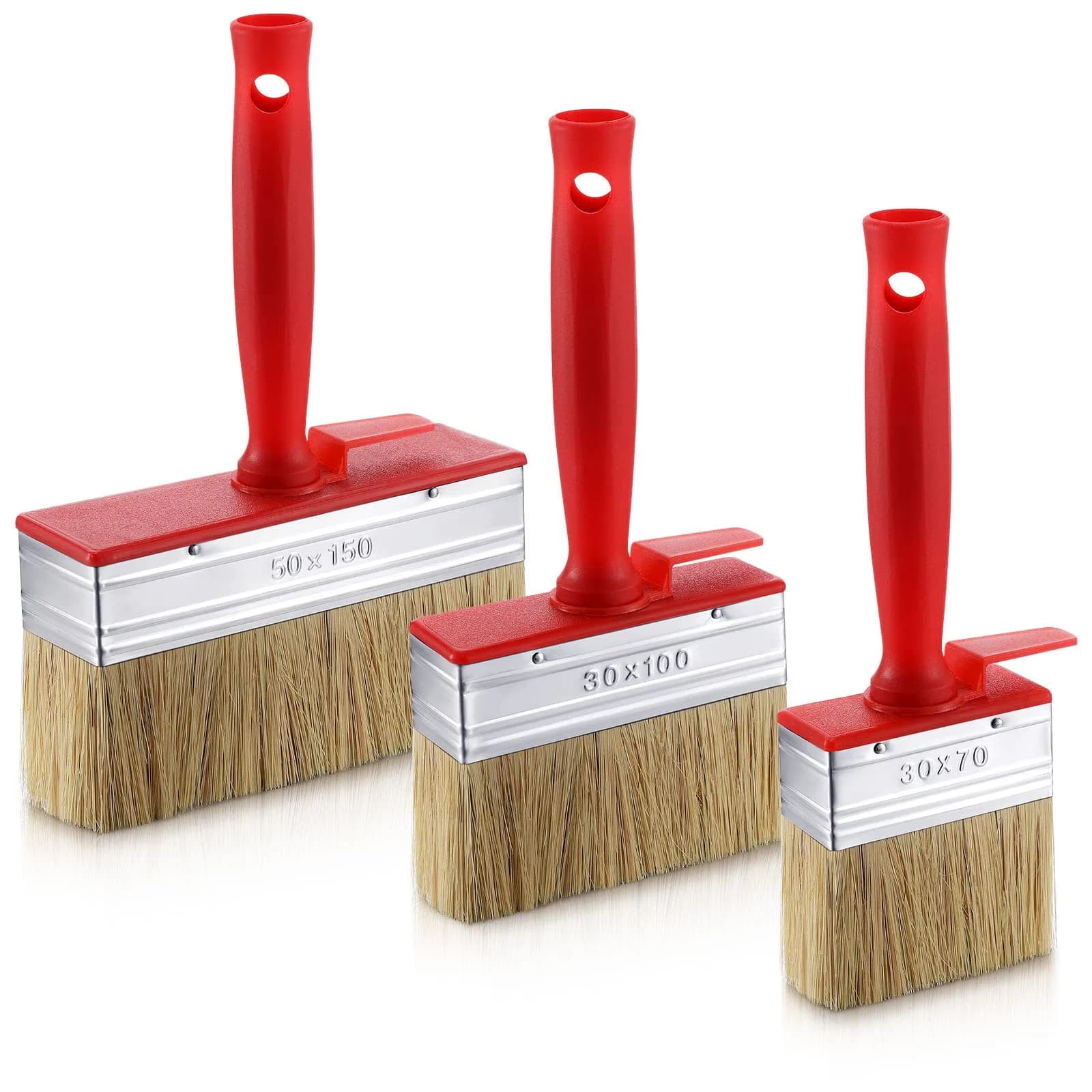 Hoolerry Assorted Paint Brush Set 3", 4", 6" | 3-Piece Set for Decking, Walls, Furniture - main product image