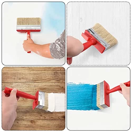 Hoolerry Assorted Paint Brush Set 3", 4", 6" | 3-Piece Set for Decking, Walls, Furniture thumbnail 4