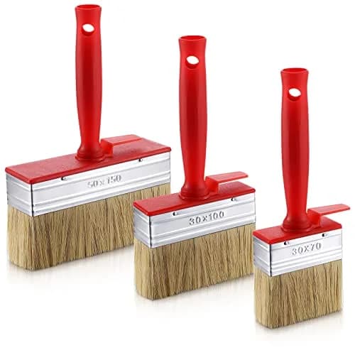 Hoolerry Assorted Paint Brush Set 3", 4", 6" | 3-Piece Set for Decking, Walls, Furniture thumbnail 1
