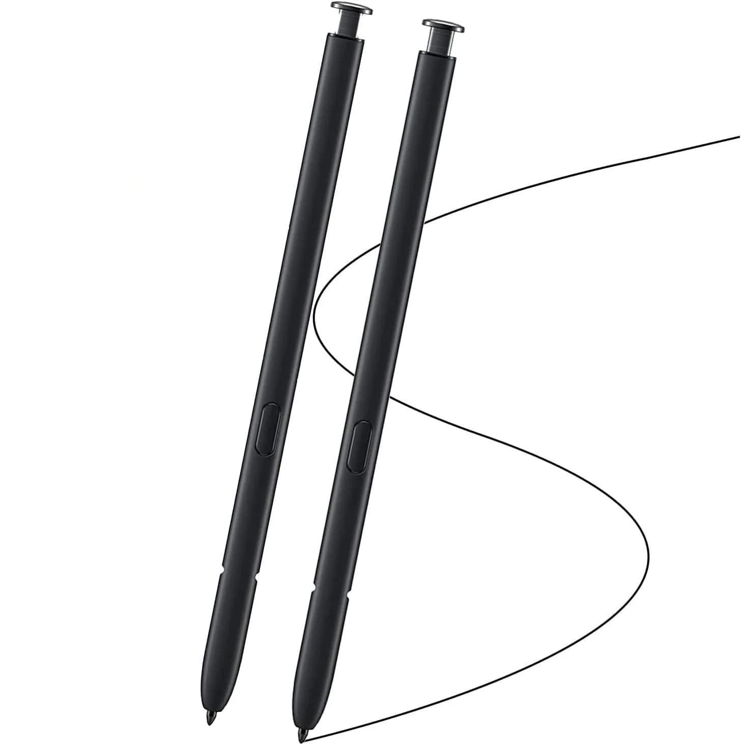 PCTC 2 Pack S Pen Replacement for Samsung Galaxy S22 Ultra 5G 6.8" Stylus Pen (Phantom Black) | Without Bluetooth — Black