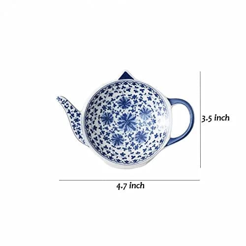 Sizikato Blue and White Porcelain Tea Bag Holder Coasters 11.7 cm (4.7 inches) | Set of 4 thumbnail 6