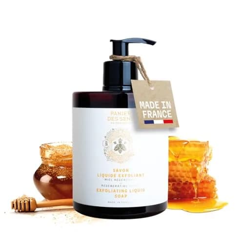 Panier des Sens Honey Exfoliating Liquid Hand Soap 500ml (16.9 Fl Oz) | Gentle Cleansing with Natural Pumice Stone thumbnail 1