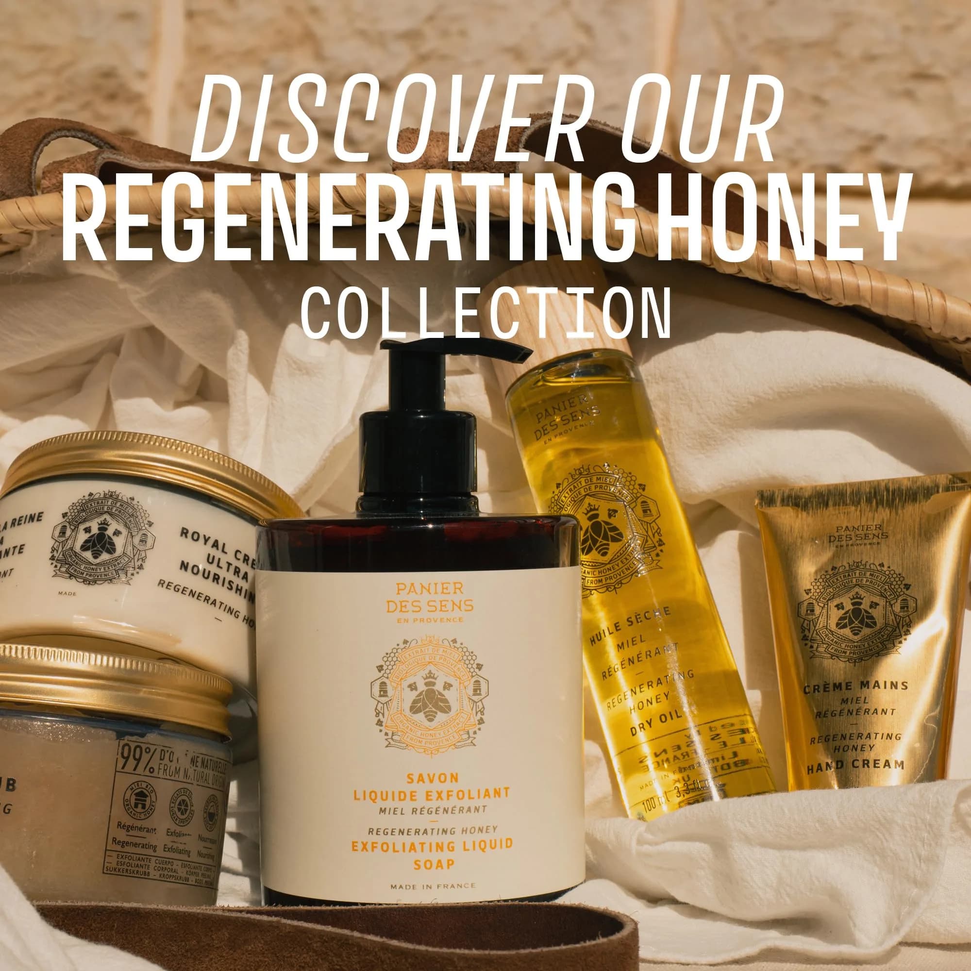 Panier des Sens Honey Exfoliating Liquid Hand Soap 500ml (16.9 Fl Oz) | Gentle Cleansing with Natural Pumice Stone - view 8