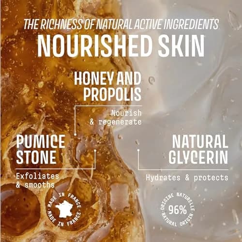 Panier des Sens Honey Exfoliating Liquid Hand Soap 500ml (16.9 Fl Oz) | Gentle Cleansing with Natural Pumice Stone thumbnail 3