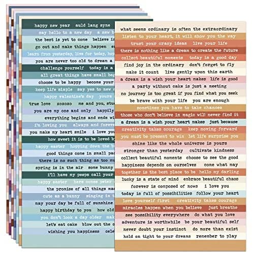 DQDEDIAN Vintage Scrapbook Stickers 406pcs | Colorful Quote & Word Stickers for Journaling & Crafts thumbnail 1
