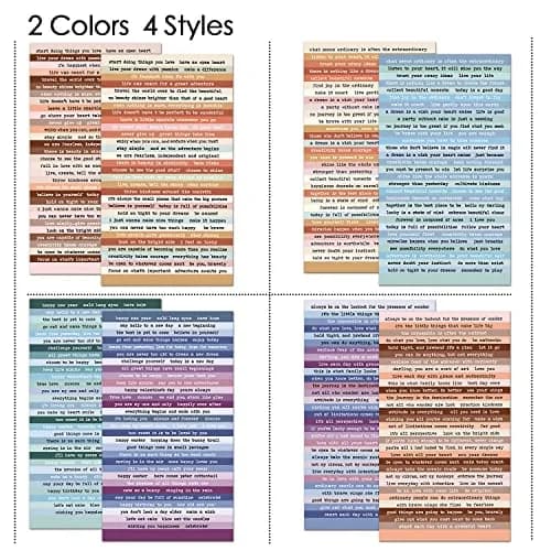 DQDEDIAN Vintage Scrapbook Stickers 406pcs | Colorful Quote & Word Stickers for Journaling & Crafts thumbnail 2